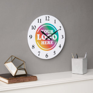 Grande Horloge Ronde Logo d'entreprise personnalisé, promotion de l'ent