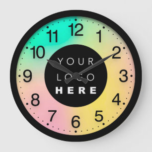 Grande Horloge Ronde Logo Holographique Personnalisé De La Thérapie D