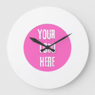 Grande Horloge Ronde Logo personnalisé à ajouter ici