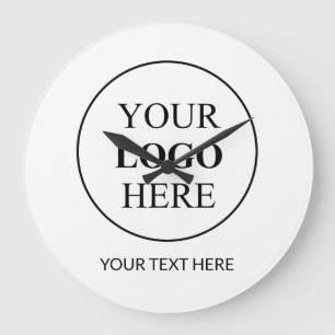 Grande Horloge Ronde Logo promotionnel personnalisé - Pas de commande m