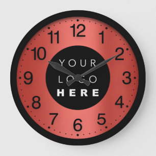 Grande Horloge Ronde Logo sur mesure du minimalisme d'entreprise