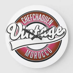 Grande Horloge Ronde logo vintage de chefchaouen maroc