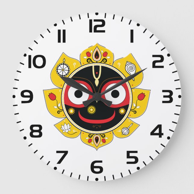 Grande Horloge Ronde Lord Jagannath Face Hindu Deity Spiritual (Recto)