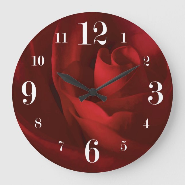 Grande Horloge Ronde Love is a Red Rose Floral (Recto)