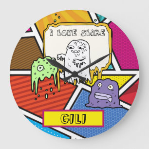 GRANDE HORLOGE RONDE LOVE SLIME LARGE CLOCK