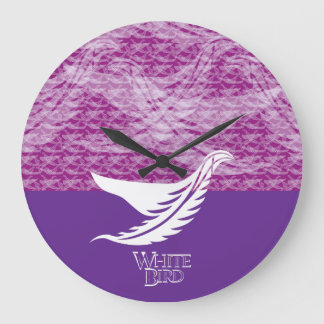 GRANDE HORLOGE RONDE LOVE WHITE BIRD BY MASANSER