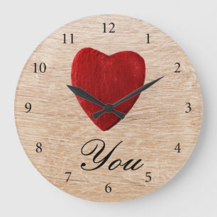 Grande Horloge Ronde Love you