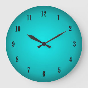 Grande Horloge Ronde Lueur d'Aqua