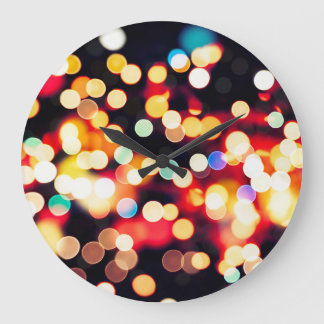 Grande Horloge Ronde Lumière Abstraite : Arrière - plan de texture simp