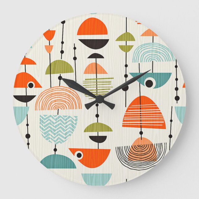 Grande Horloge Ronde Lumière Moderne (Recto)