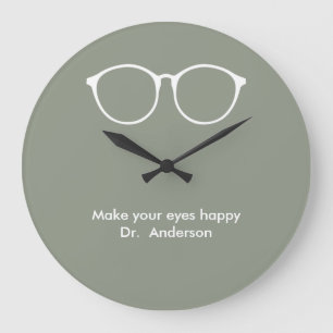 Grande Horloge Ronde Lunettes d'opticien d'optométriste d'ophtalmologu