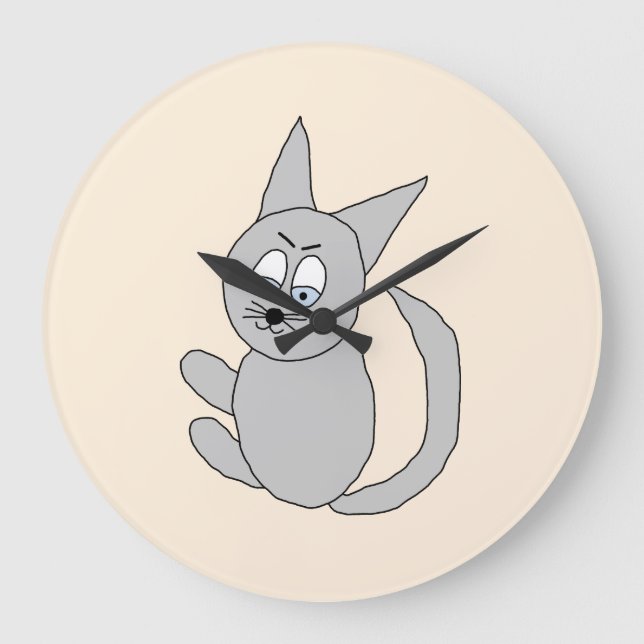 Grande Horloge Ronde Lustiger Kater Hugo (Recto)