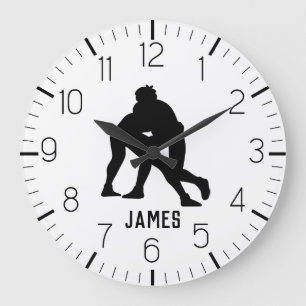 Grande Horloge Ronde Lutte PERSONNALISÉE