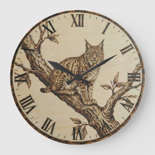 Grande Horloge Ronde Lynx Wall Clock  (Recto)
