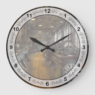 Grande Horloge Ronde Machiniste - Tours - Disque Lather original