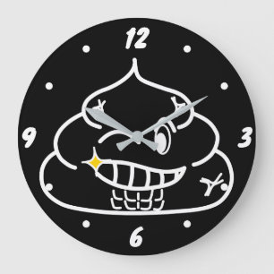 Grande Horloge Ronde Macho Poop - Brootsch le PooPoo
