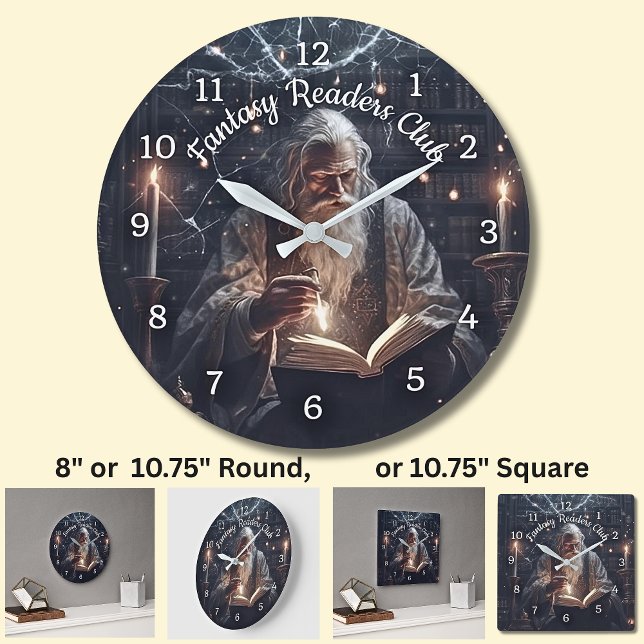 Grande Horloge Ronde Magic - Fantasy Readers Club  (Créateur téléchargé)