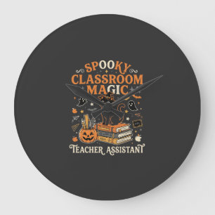 Grande Horloge Ronde Magie de la salle de classe d'Halloween