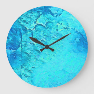 Grande Horloge Ronde Magnifique conception de thème d'océan tropical à 