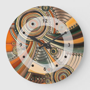 Grande Horloge Ronde Main Tirée Par EDDArt - Thoughts 1