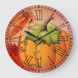 Grande Horloge Ronde Maison Douce Maison Rustique Vintage Automne Count