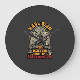 Grande Horloge Ronde Maison Hantée Halloween Prête Depuis Tombstone 