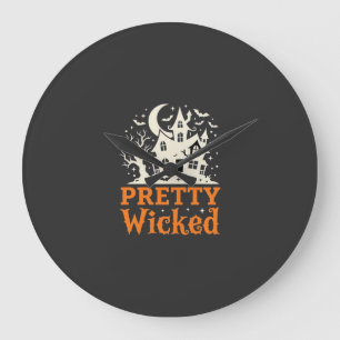 Grande Horloge Ronde Maison hantée Halloween Pretty Wicked_1