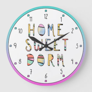 Grande Horloge Ronde Maison Sweet Dorm