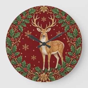 Grande Horloge Ronde Majesté de l'Hiver Cramoisi