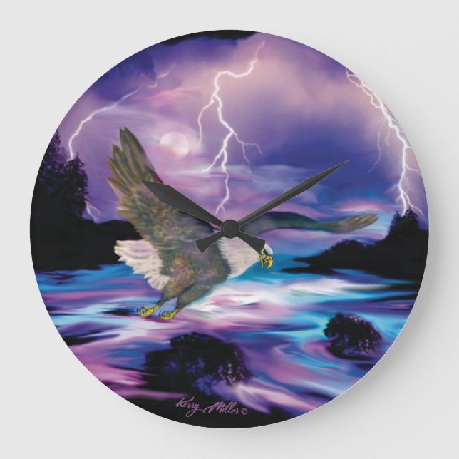 Grande Horloge Ronde Majestic Bald Eagle (Recto)