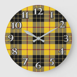 Grande Horloge Ronde Majestic Clan MacLeod of Lewis Tartan Plaid