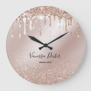 Grande Horloge Ronde Makeup Artist Lashes Spark Drips Rose Gold