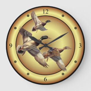 Grande Horloge Ronde Mallards ~ Canards sauvages ~ Anas platyrhynchos ~