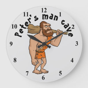 Grande Horloge Ronde Man Cave Personalised