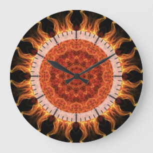 Grande Horloge Ronde mandala flamboyant
