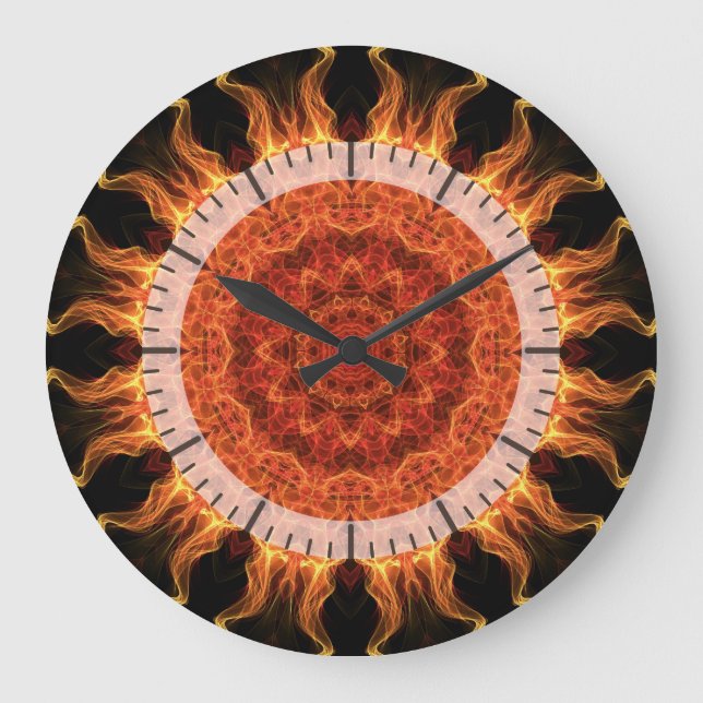 Grande Horloge Ronde mandala flamboyant (Recto)