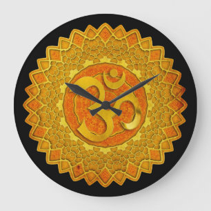 Grande Horloge Ronde Mandala OM - Spirographe