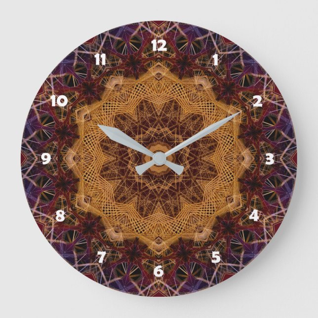 Grande Horloge Ronde Mandala Wall Clock (Recto)