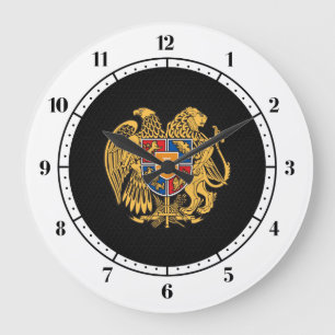 Grande Horloge Ronde Manteau des bras arménien