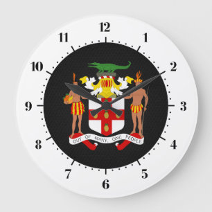 Grande Horloge Ronde Manteau des bras jamaïcain