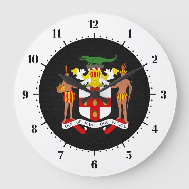 Grande Horloge Ronde Manteau des bras jamaïcain (Recto)