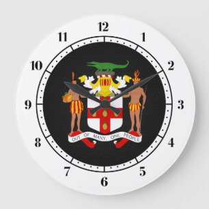 Grande Horloge Ronde Manteau des bras jamaïcain