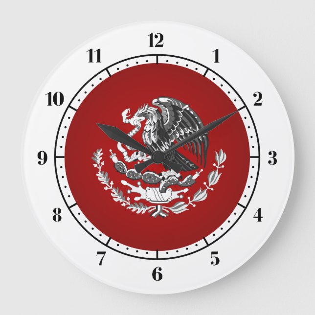 Grande Horloge Ronde Manteau des bras mexicain (Recto)
