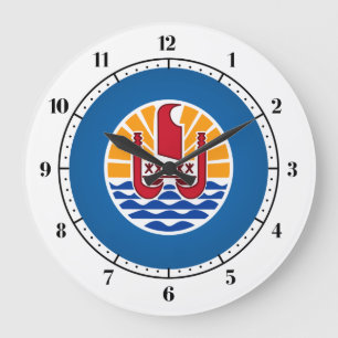 Grande Horloge Ronde Manteau des bras polynésien français
