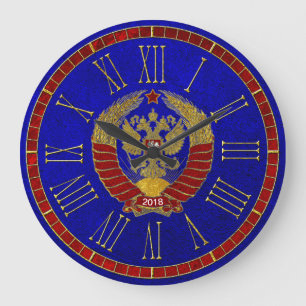 Grande Horloge Ronde Manteau des bras soviétique russe