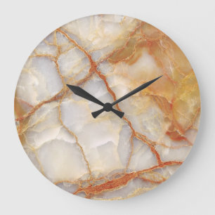 Grande Horloge Ronde Marble Majesty : Élégance brillante