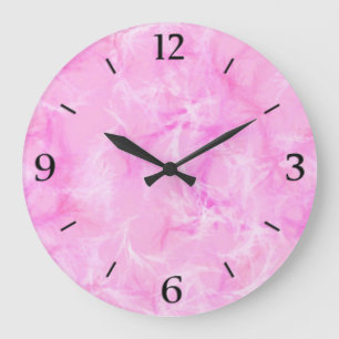 Grande Horloge Ronde Marble swirl print - orchid pink