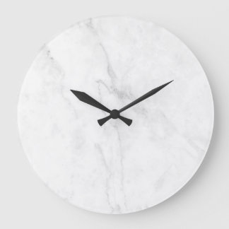 Grande Horloge Ronde Marbre Blanc