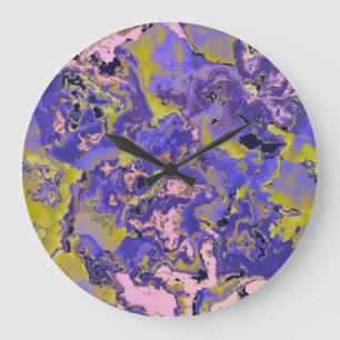 Grande Horloge Ronde Marbre radioactif