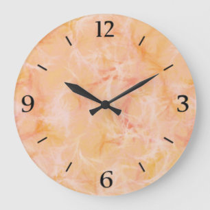 Grande Horloge Ronde Marbre tourbillon - orange douce
